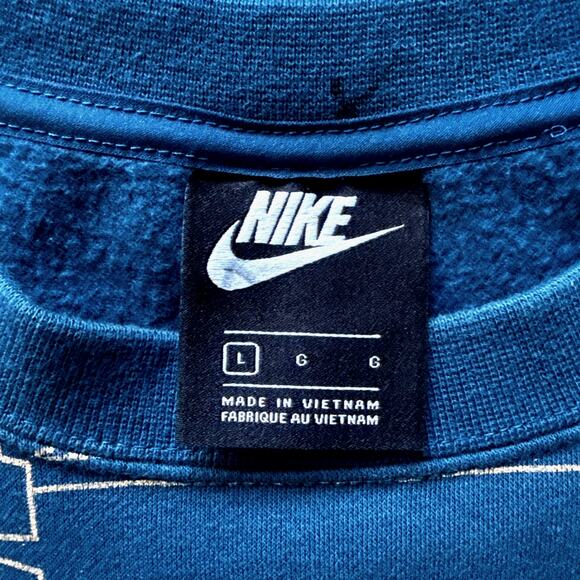 Nike “Just Do It” Icon Clash Crewneck Valerian Blue Large NWOT - Picture 6 of 7
